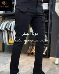 بنطال كارجو أسود رياضي