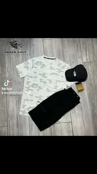 طقم ملابس صيفي رجالي - بوس (Boss) مع قبعة ذا نورث فيس (The North Face)