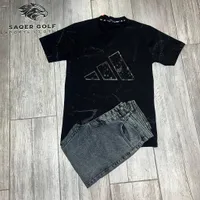 طقم ملابس رجالي صيفي - تيشيرت أديداس وبنطال جينز (Adidas)
