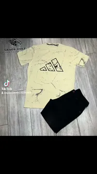 طقم صيفي رجالي تيشيرت وشورت - أديداس (Adidas)