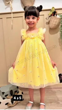 فستان أطفال صيفي أصفر - بينو بيبي كيدز (Penu Baby Kids) - سوق غزة