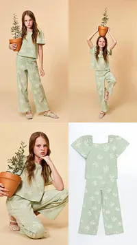 طقم ملابس صيفي بناتي - زارا (Zara)