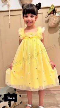 فستان أطفال صيفي مزين بالزهور - بينو بيبي كيدز (Penu Baby Kids)