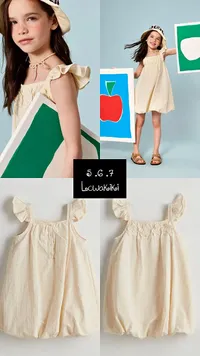 فستان صيفي بناتي بكسرات - إل سي وايكيكي (LC Waikiki)