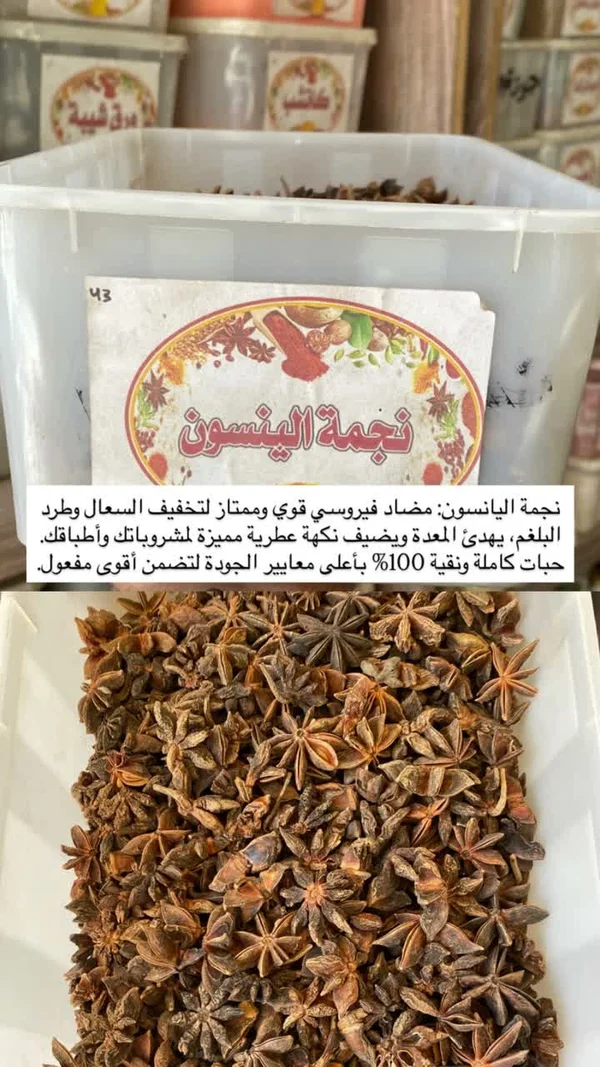 نجمة اليانسون - مواد غذائية وبقالة - سوق غزة