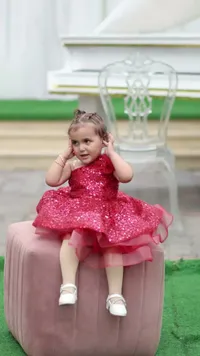 فستان سهرة لامع للبنات