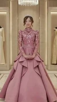 فستان سهرة بناتي بتصميم أميرة (Princess)
