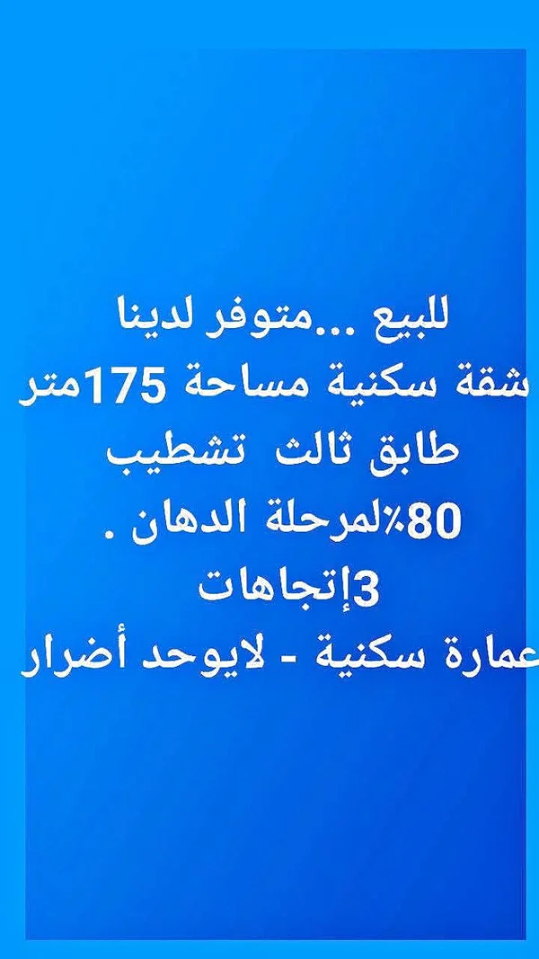 شقة سكنية للبيع - شقق وعقارات - سوق غزة