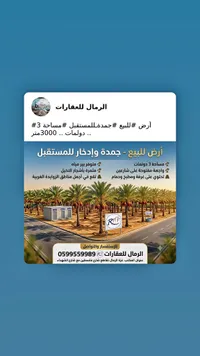 أرض للبيع في الزوايدة - الرمال للعقارات