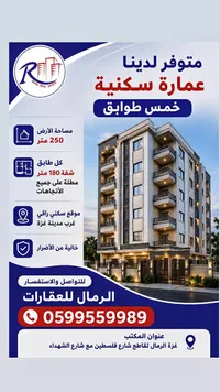 عمارة سكنية خمس طوابق - الرمال للعقارات