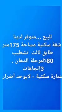 شقة سكنية للبيع - سوق غزة