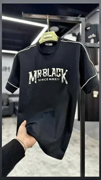 تيشيرت رجالي أسود - مستر بلاك (Mr. Black)