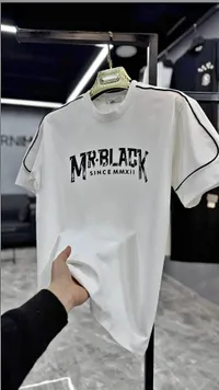 تيشيرت رجالي كاجوال - مستر بلاك (Mr. Black)