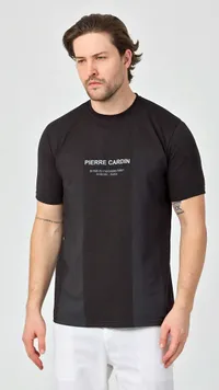 تيشيرت رجالي أسود - بيير كاردان (Pierre Cardin)