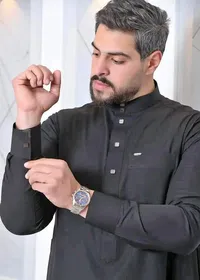 قميص رجالي رسمي بياقة واقفة