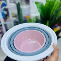 طقم أوعية بلاستيكية متداخلة