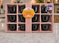 طقم فناجين قهوة بورسلين أسود - هوم فاشن (Home Fashion)