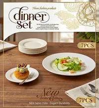 طقم أطباق عشاء بورسلين - نيو بون تشاينا (New Bone China)