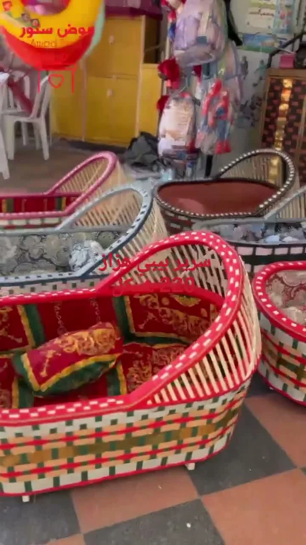 سرير بيبي هزاز - مواليد - سوق غزة