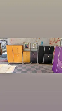 خزانة ملابس قماشية متعددة الأرفف