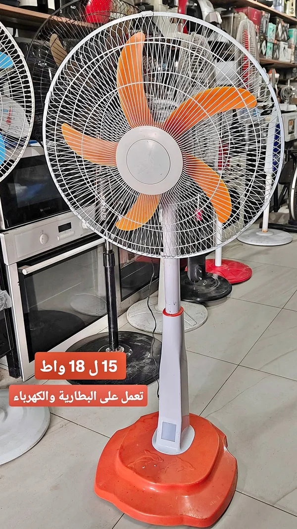 مروحة ستاند قابلة للشحن 18 بوصة - أجهزة كهربائية - سوق غزة