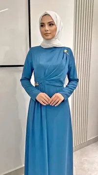 فستان سهرة طويل - أزرق