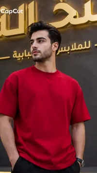 تيشيرت رجالي أحمر
