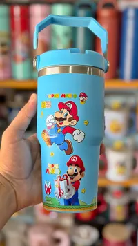 كأس حافظ للحرارة بتصميم سوبر ماريو (Super Mario)