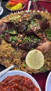 مشوى لحم بالأرز الشرقي