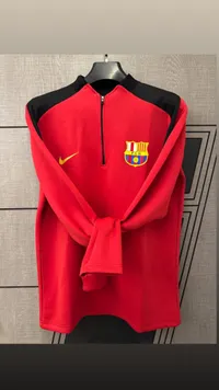 كنزة رياضية بسحاب لنادي برشلونة - نايكي (Nike)
