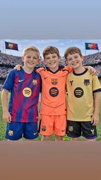 طقم ملابس رياضية للأطفال - برشلونة (FC Barcelona)