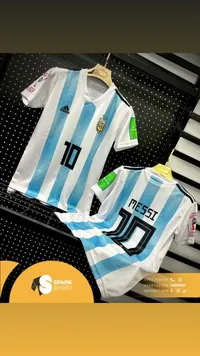 قميص منتخب الأرجنتين الأساسي - ميسي رقم 10 من أديداس (Adidas)