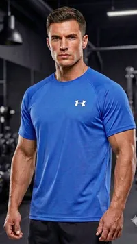 تيشيرت رياضي أزرق - أندر أرمر (Under Armour)
