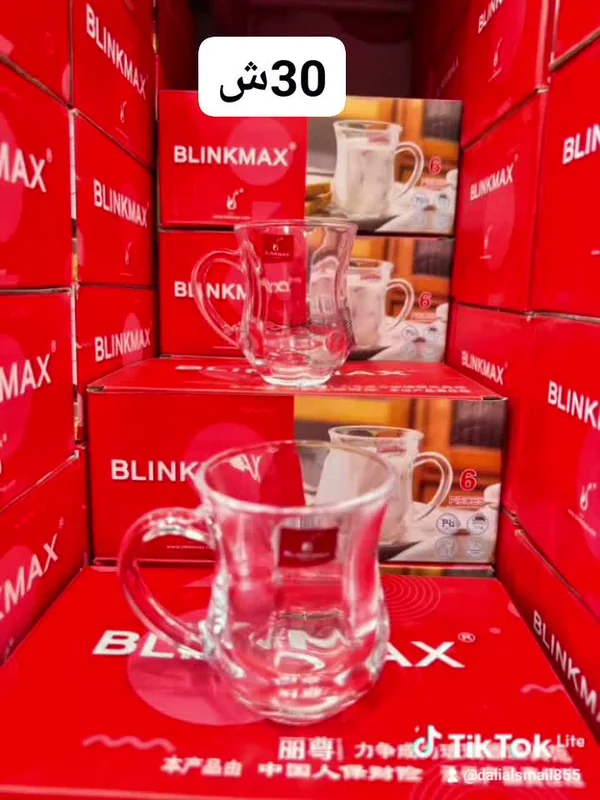 أكواب زجاجية - Blinkmax - أدوات منزلية - سوق غزة