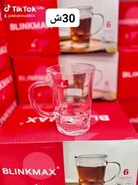 أكواب شاي زجاجية - Blinkmax - سوق غزة
