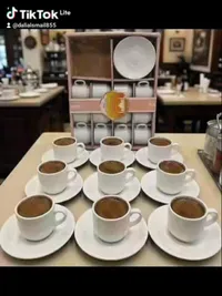 طقم أكواب وصحون قهوة - سوهو