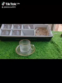طقم أكواب وصحون زجاجية (Glassware Set)