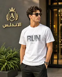 تيشيرت بطبعة RUN - الأندلس