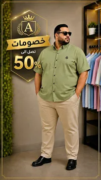 قميص رجالي بأكمام قصيرة - A