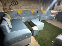 طقم كنب زاوية عصري مع طاولة وكرسي