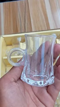 طقم أكواب زجاجية صغيرة للقهوة