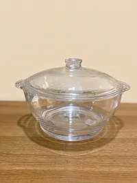 بايركس زجاج مع غطاء زجاجي