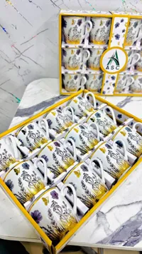 طقم فناجين قهوة مزخرفة - إيه إس سي (ASC)