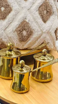 طقم دلة قهوة نحاسية (Copper Coffee Pot Set)