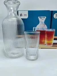 طقم دورق وكوب زجاجي - Glass Home