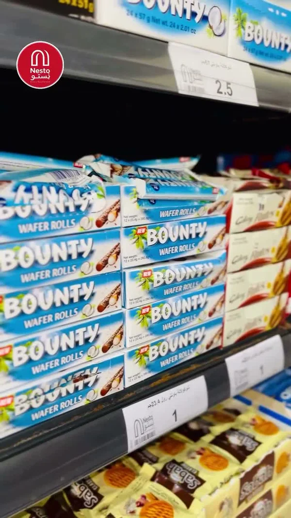 ويفر رولز بجوز الهند - باونتي (Bounty) - مواد غذائية وبقالة - سوق غزة