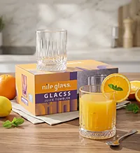 أكواب عصير زجاجية فاخرة (Nile Glass - Juice Tumbler)