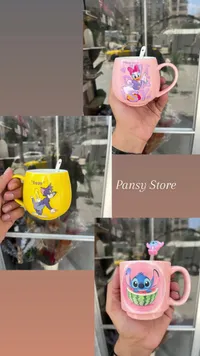 مج سيراميك برسومات كرتونية - بانسي ستور (Pansy Store)