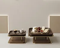 طقم صواني تقديم مودرن مستطيلة (حجمين: كبير وصغير)