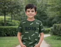 تيشيرت أطفال بنقشة شعار بوس - هوغو بوس (Boss)